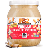 PB2 performance front tub showing label and vanilla-peanut benefit