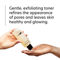 Applying PCA SKIN toner with cotton pad to show easy application