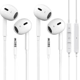 Pcwfbzf front view of earbuds packaging showing two-pack convenience
