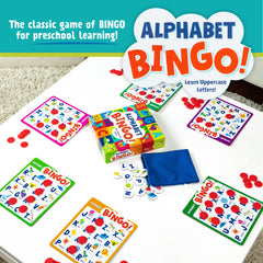Peaceable Kingdom double-sided game boards close-up showing letter-picture associations