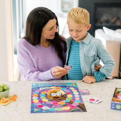 Peaceable Kingdom game board view highlighting clear color paths and easy play
