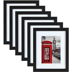 PEALSN black woodgrain frame front view showing clean edges and finish for stylish display