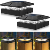 Peasur front view post cap showing sleek design and bright LEDs for reliable lighting