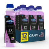 Pedialyte grape front packaging showing pack of 12 for quick hydration