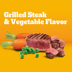 Pedigree served in bowl with vegetables showing appealing flavor