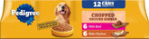 Pedigree front can view showing Chicken & Beef and convenient serving benefit
