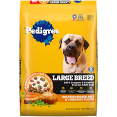 Pedigree front packaging showing roasted chicken flavor and 16 lb size benefit
