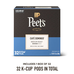 Peet's pod placed in single-serve brewer demonstrating simple, fast brewing