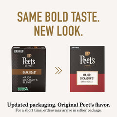 Peet's ground beans close-up showing dark roast texture and rich flavor benefit