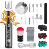 PELCAS front view with kit showing cordless grinder and accessories for versatile nail care