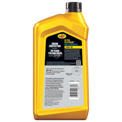 Pennzoil Ultra Platinum back label with specifications and usage guidance benefit