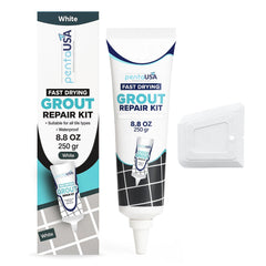 PENTAUSA front packaging white grout tube showing ready-to-use convenience