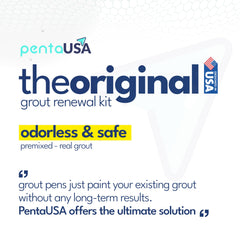 PENTAUSA grout texture close-up showing sanded finish for realistic match