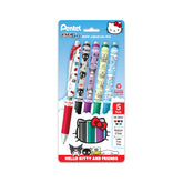 Pentel EnerGel RTX front packaging showing Hello Kitty artwork and five pens