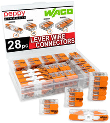 Peppy Products WAGO 221 front packaging showing assortment and case benefits