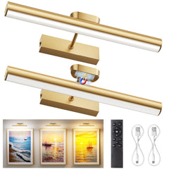 Percantis front view gold two-pack showing elegant finish and paired lighting benefit