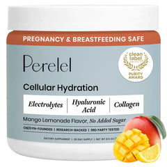 Perelel front packaging showing mango lemonade flavor and benefits