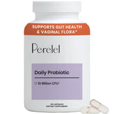 Perelel front packaging showing label and benefits for daily women's probiotic