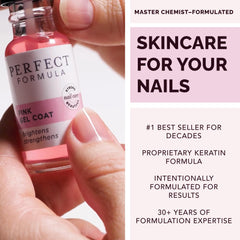 Perfect Formula brush and open bottle showing smooth application benefit