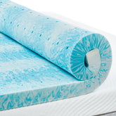 PERLECARE front view of queen topper showing full surface and comfort benefits