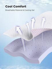 PERLECARE gel memory foam cross-section showing ventilated layers for airflow