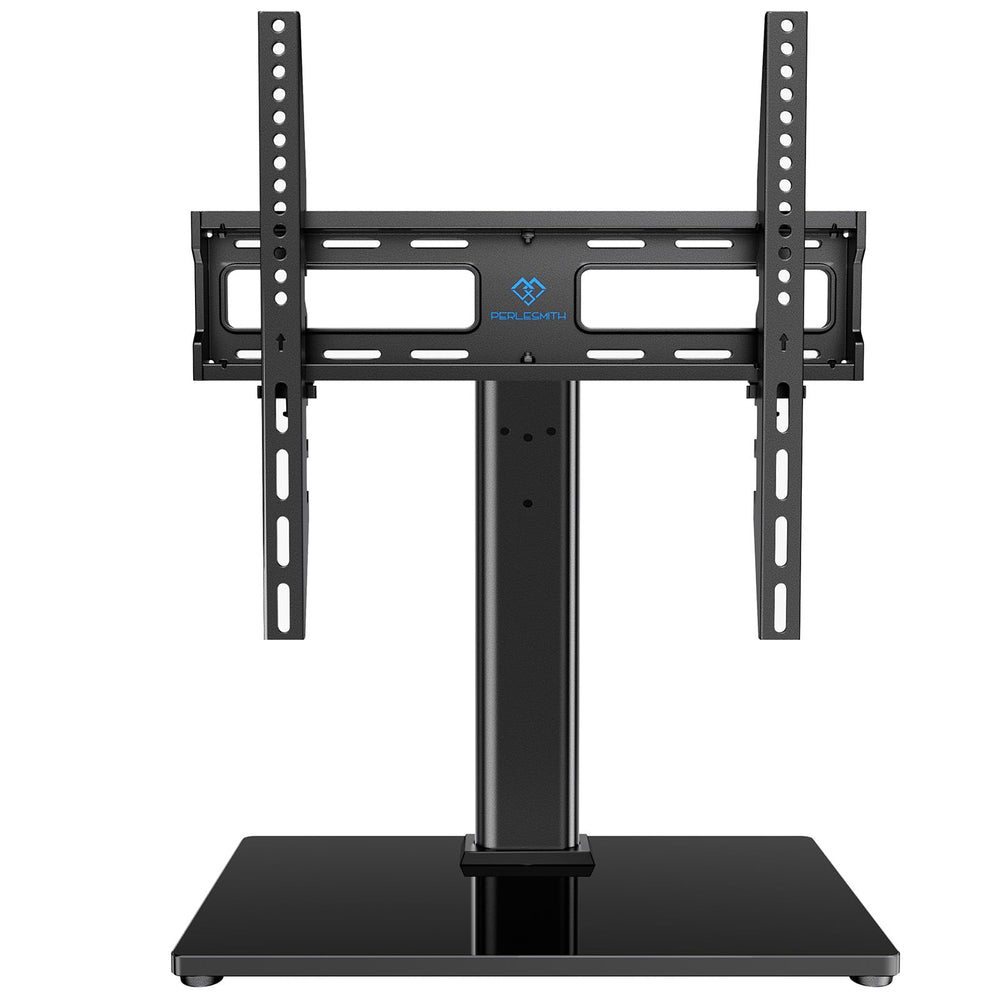 PERLESMITH front view of assembled TV stand showing stable base and modern design benefit