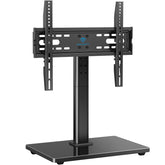 PERLESMITH front view stand with TV showing stable support