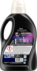 Perwoll black bottle made from recycled plastic highlighting sustainability