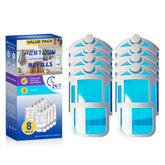 PESTCON front packaging showing eight refill cartridges and value pack convenience
