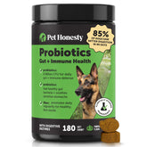 Pet Honesty front packaging showing 180ct pumpkin chews and benefits