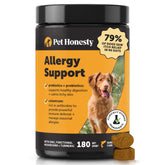 Pet Honesty front packaging showing salmon 180ct and easy dosing