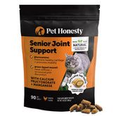 Pet Honesty front packaging showing senior cat joint chews and clear benefits