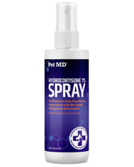 Pet MD front packaging showing 4 oz bottle and product name, clear identification benefit