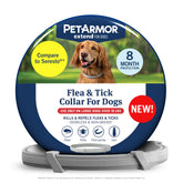 PetArmor collar front packaging showing product and eight month benefit