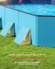 Peteast pool side support panels closeup showing reinforced stability