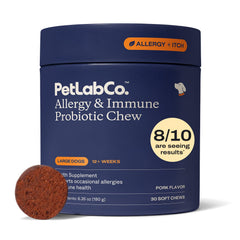 PetLab Co. front packaging showing product benefits and large-dog focus