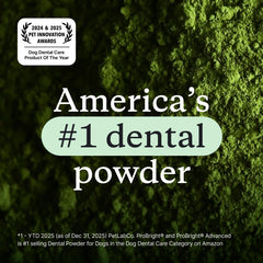 PetLab Co. powder mixed into kibble showing simple daily addition benefit