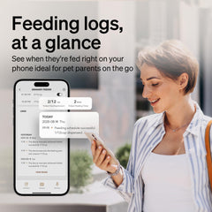 PETLIBRO phone app scheduling screen enabling remote meal programming