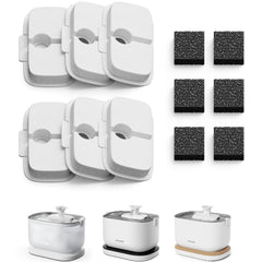 PETLIBRO six-pack front packaging showing spare filters for easy replacement
