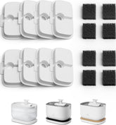 PETLIBRO front packaging showing 8 replacement filters and benefits