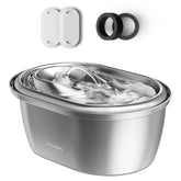 PETLIBRO stainless steel front view shows durable rust-resistant basin for clean drinking