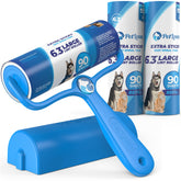 PetLovers front packaging showing large roller and two refill rolls for fast cleanup