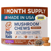 Pets Are Kids Too front pack showing turkey tail chews and benefits