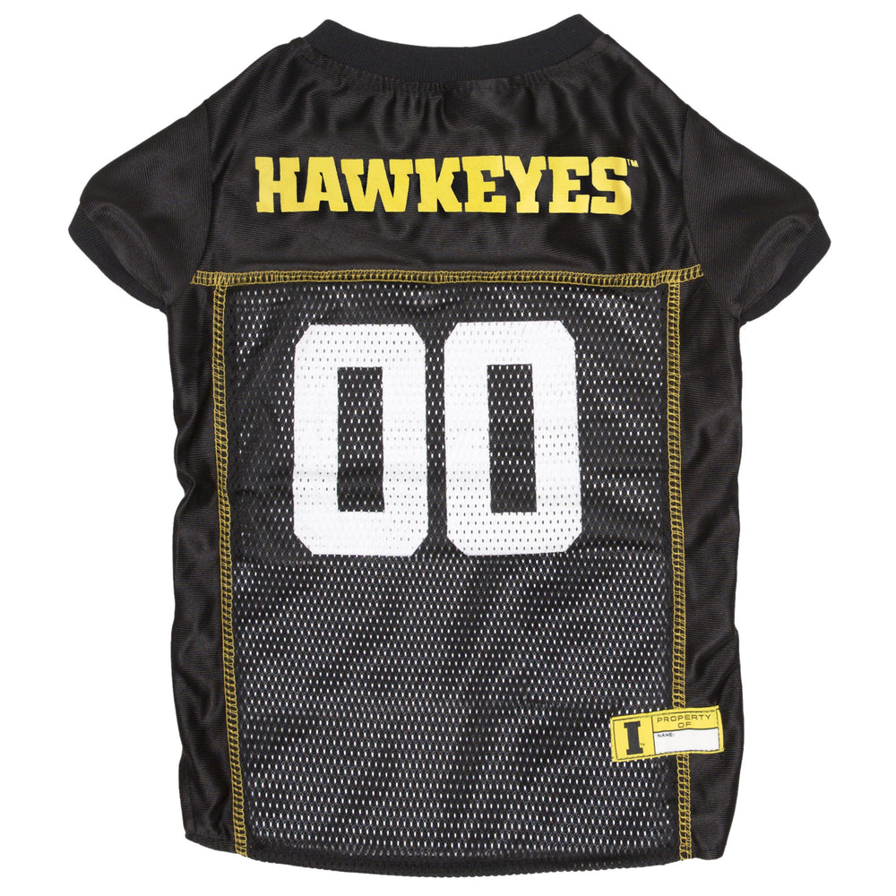 Pets First Iowa Hawkeyes front view showing team logo and Velcro closure for easy dressing