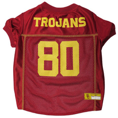 Pets First USC Trojans front view showing team logo and Velcro closure benefit comfort