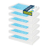 PetSafe front packaging showing six disposable crystal litter trays and benefits