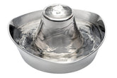 PetSafe Seaside stainless front view showing sleek fountain benefits hygiene