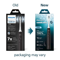 Philips Sonicare 4100 close-up of handle buttons and battery light for easy control