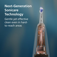 Philips Sonicare 5900 C3 brush head close-up highlighting dual bristles for deeper clean