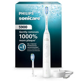 Philips Sonicare 5900 front view showing slim white handle and indicator lights for better brushing